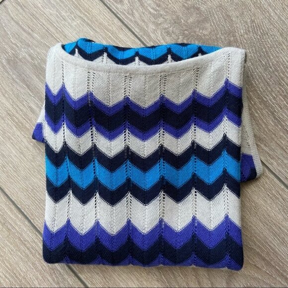 FREE PEOPLE Chevron Stripe Pointelle Knit Dress - Picture 14 of 15